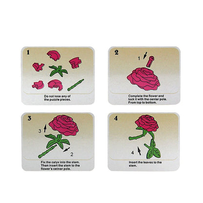 Puzzle 3d crystal rose