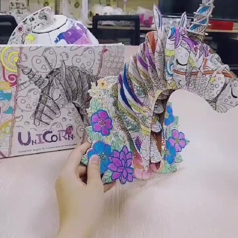 Puzzle 3d geant licorne