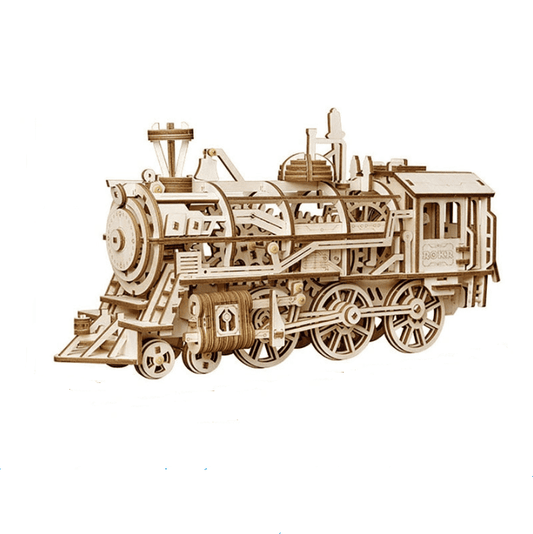 puzzle 3d bois locomotive