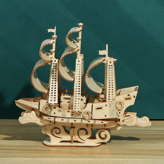 Puzzle 3d bateau bois