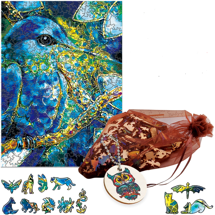 Puzzle colibri bleu