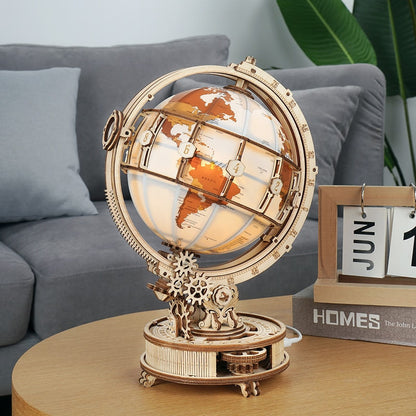 Puzzle 3d globe lumineux