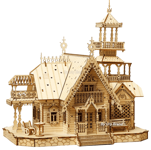 Puzzle 3d bois maison