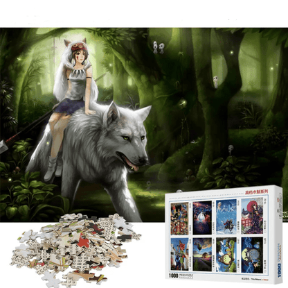 Puzzle 1000 pieces femme loup