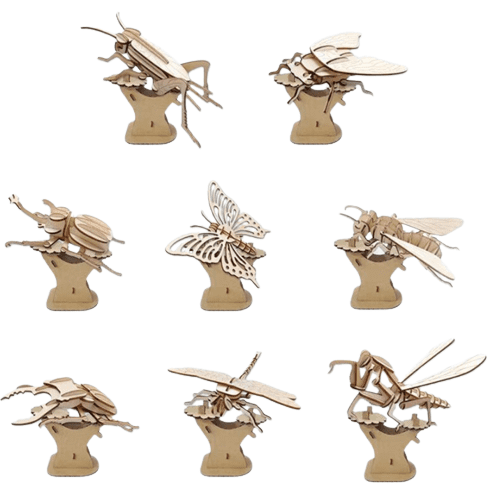 Puzzle 3d bois insecte