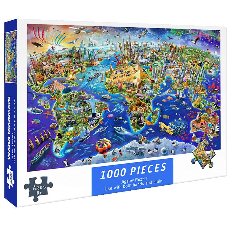 Puzzle 1000 pièces carte du monde