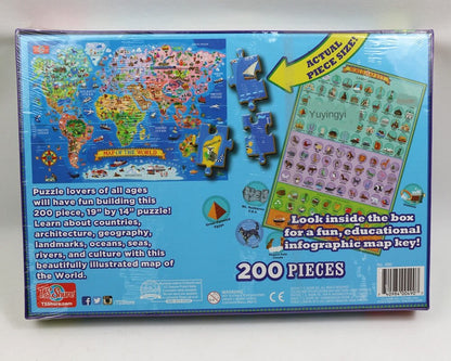 Puzzle carte du monde 200 pieces