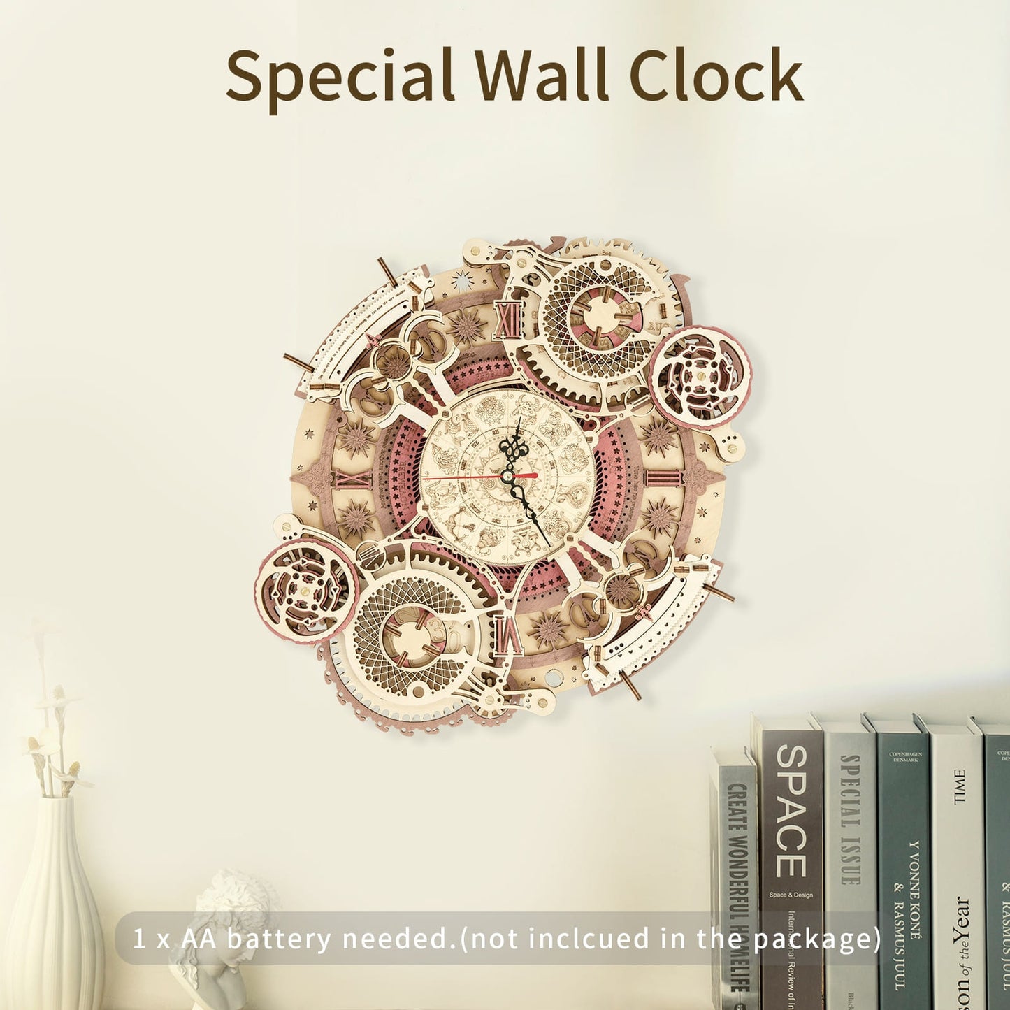 bois horloge puzzle 3d