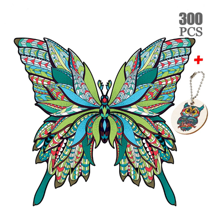 Puzzle 300 pièces papillon vert