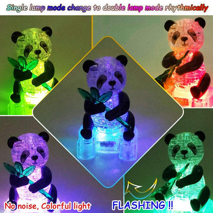 Puzzle 3d crystal panda