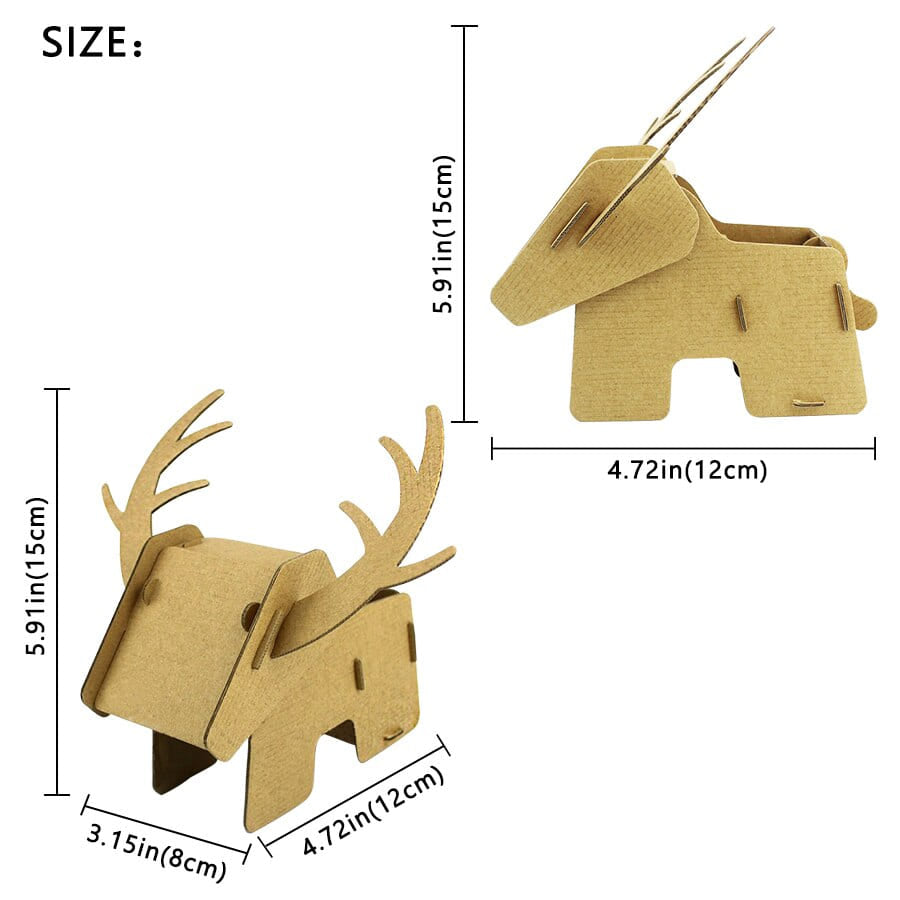 3d Puzzle cerf entier carton