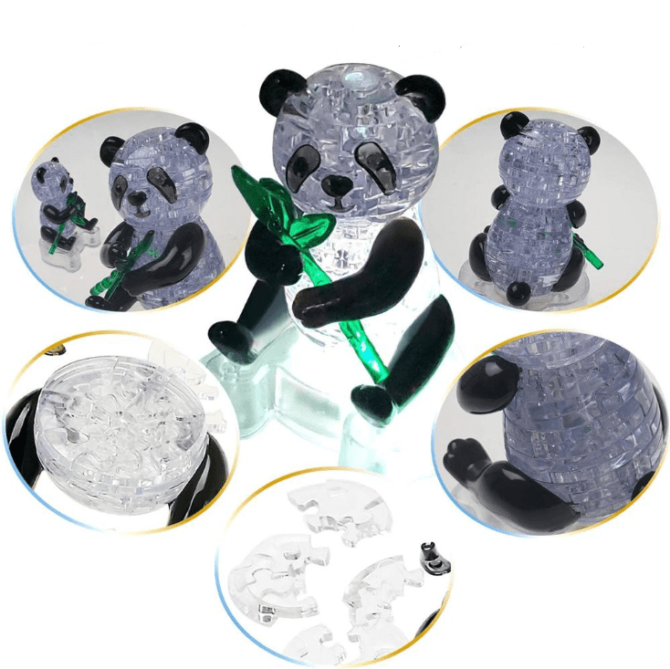 Puzzle 3d crystal panda