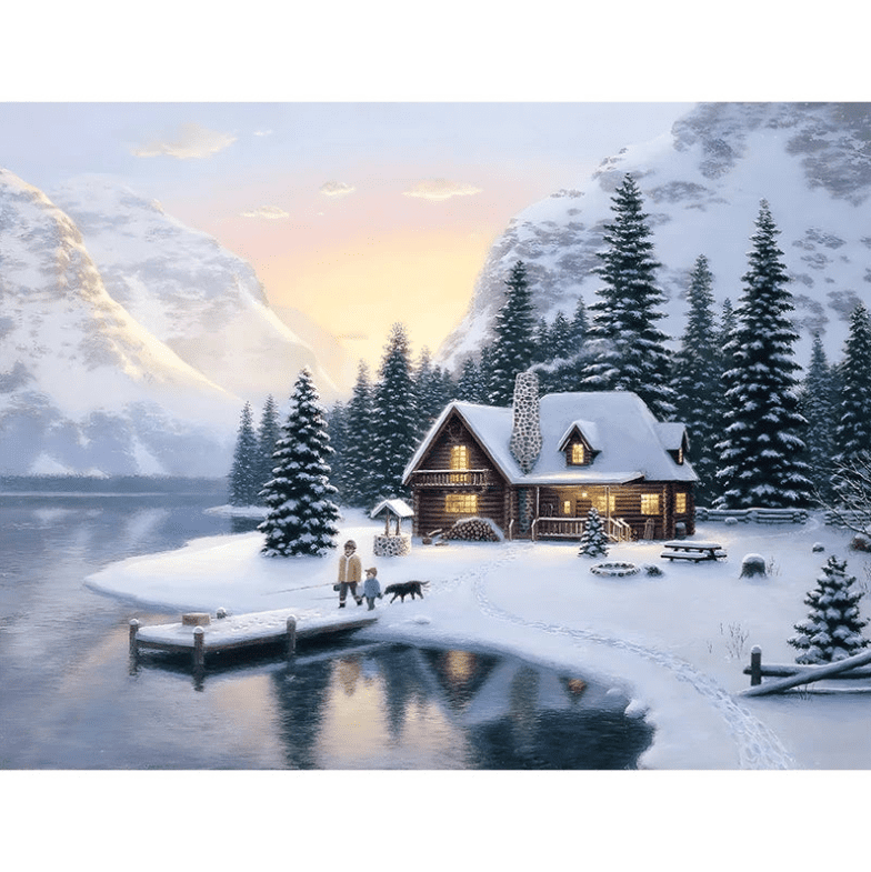 Puzzle 1000 paysage d'hiver