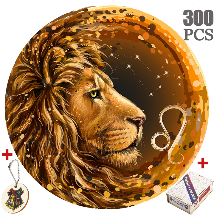 Puzzle en bois lion