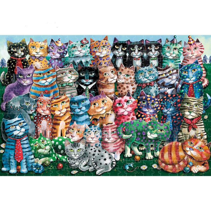 Puzzle famille chat