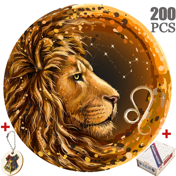 Puzzle en bois lion