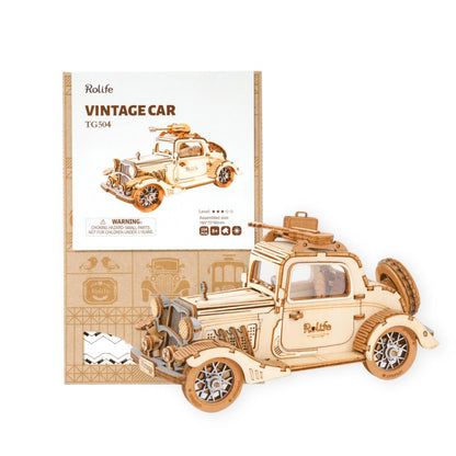 Puzzle mecanique 3d bois voiture