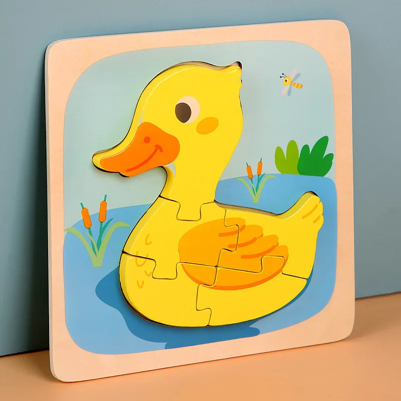 Puzzle en bois canard