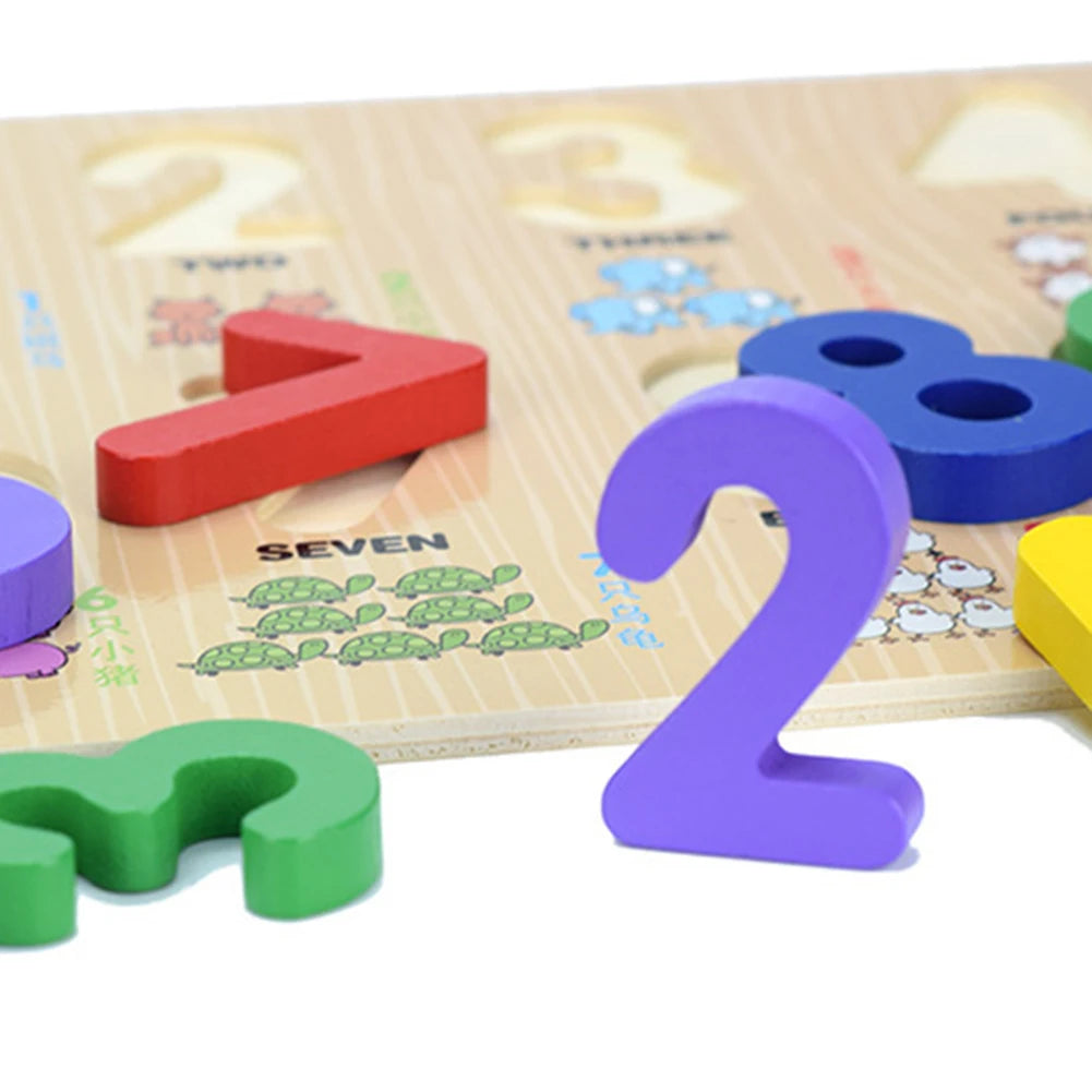 Puzzle chiffre en bois