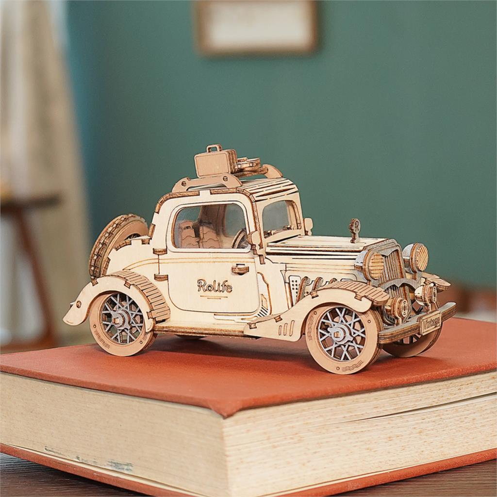 mecanique 3d bois voiture puzzle