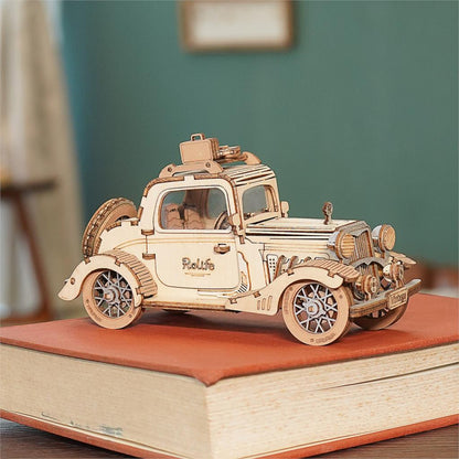 mecanique 3d bois voiture puzzle