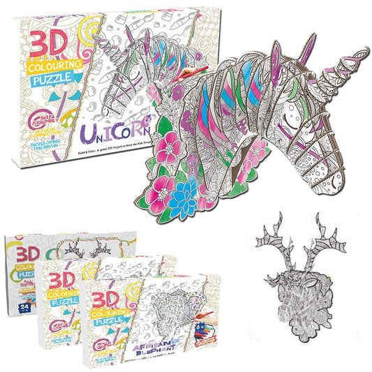 Puzzle 3d d'une geant licorne