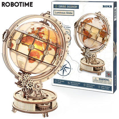 Puzzle 3d d'un globe lumineux