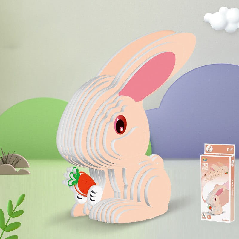 Puzzle 3d d'un lapin