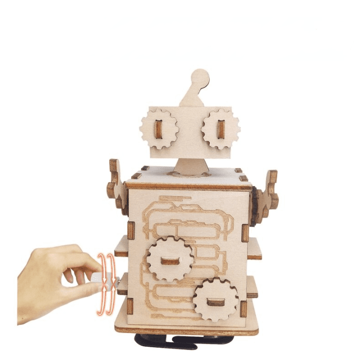 Puzzle 3D Magnetic Robot en bois