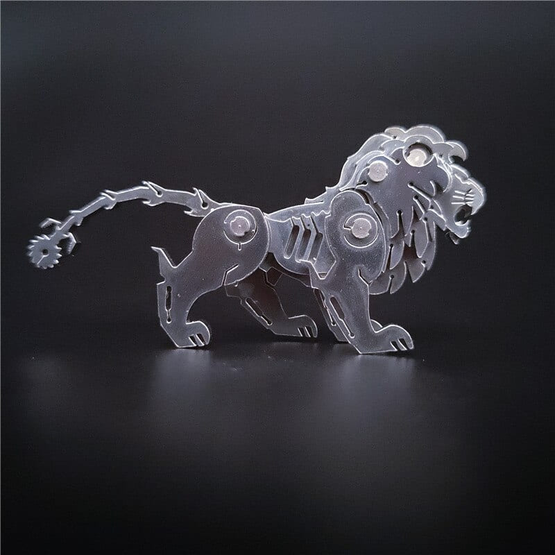 Puzzle 3d metal d'un lion