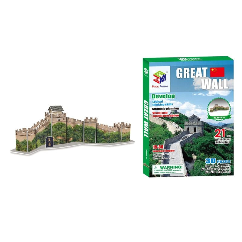 Puzzle 3d muraille de chine en papier