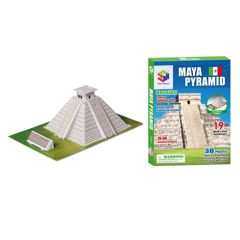 Puzzle en 3d de la Pyramide Maya