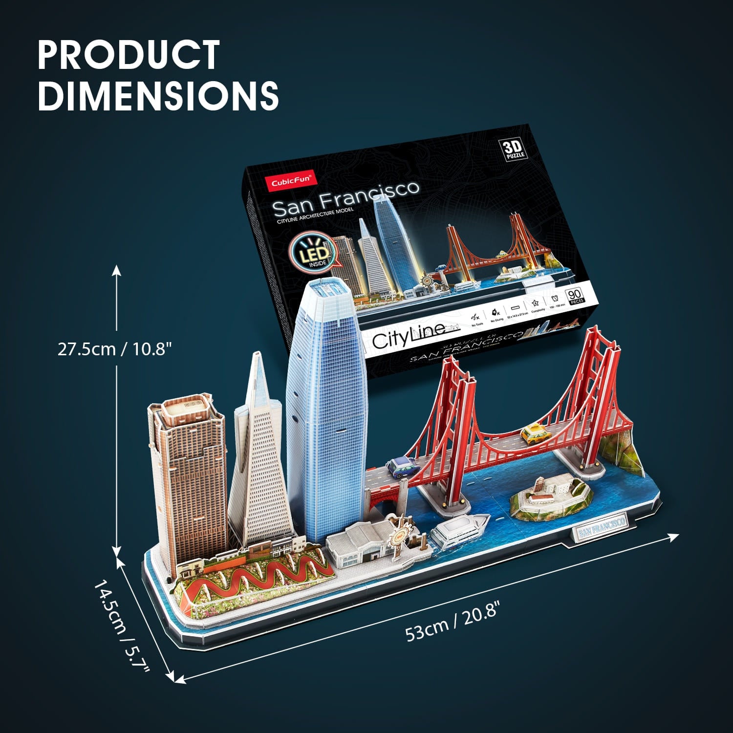 Puzzle 3D San Francisco en papier