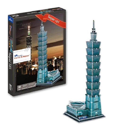 Puzzle 3D Taipei 101 en papier