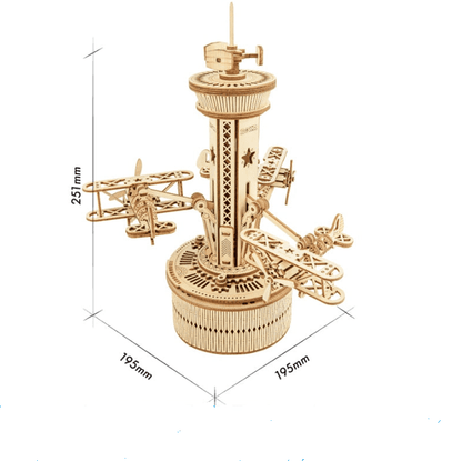 Puzzle 3d tour de controle en bois