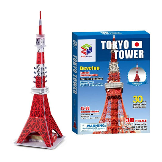 Puzzle 3D Tour de Tokyo en papier