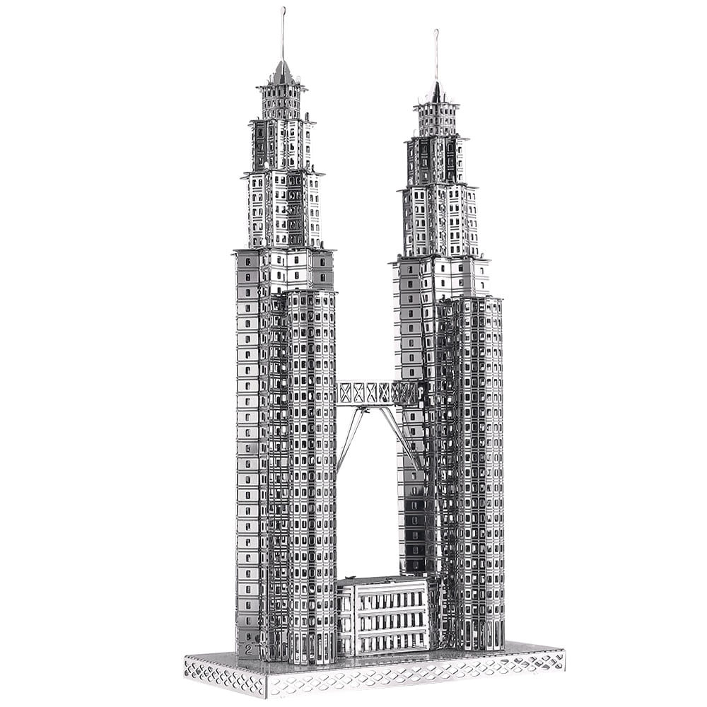 Puzzle 3D Twin Towers de couleur gris