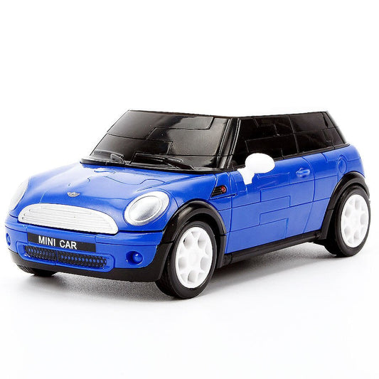 Puzzle en 3D d'une Voiture Bleu