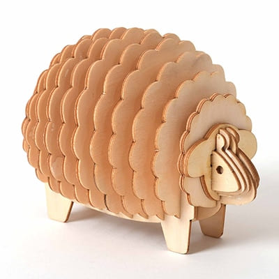 Puzzle 3d en bois d'un mouton