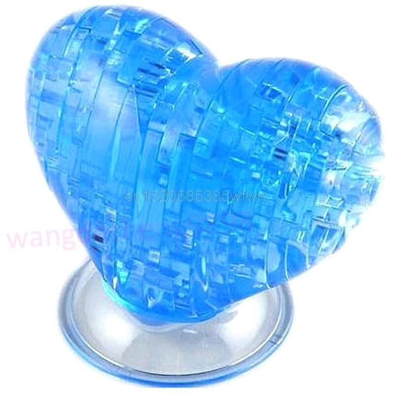 Puzzle 3d Coeur bleu en plastique