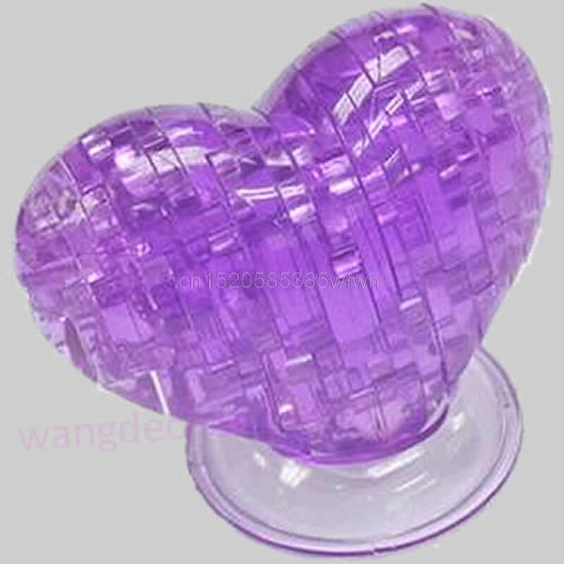 Puzzle 3d d'un coeur violet