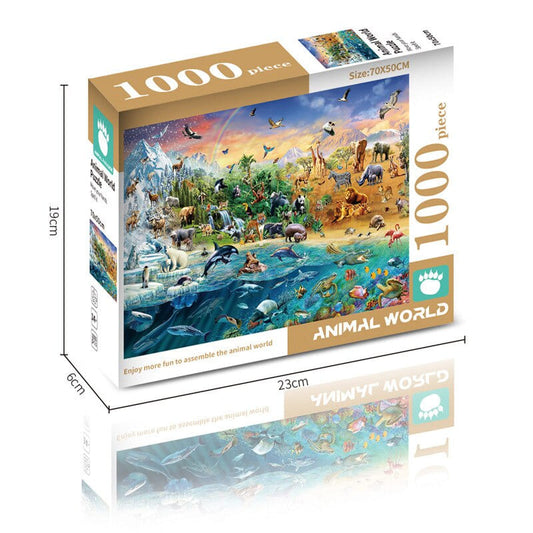 Puzzle Animaux du Monde en papier