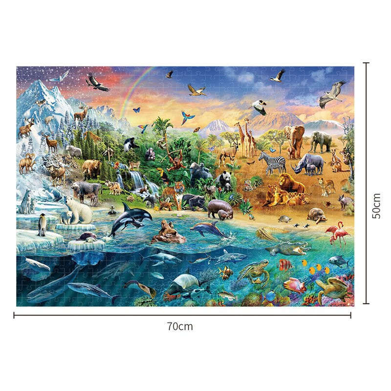 Puzzle Animaux du Monde de 1000 pièces