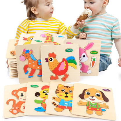 Puzzle Bois 3D Bebe educatif