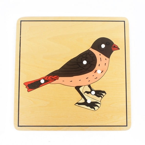 Puzzle en Bois Enfant Oiseau