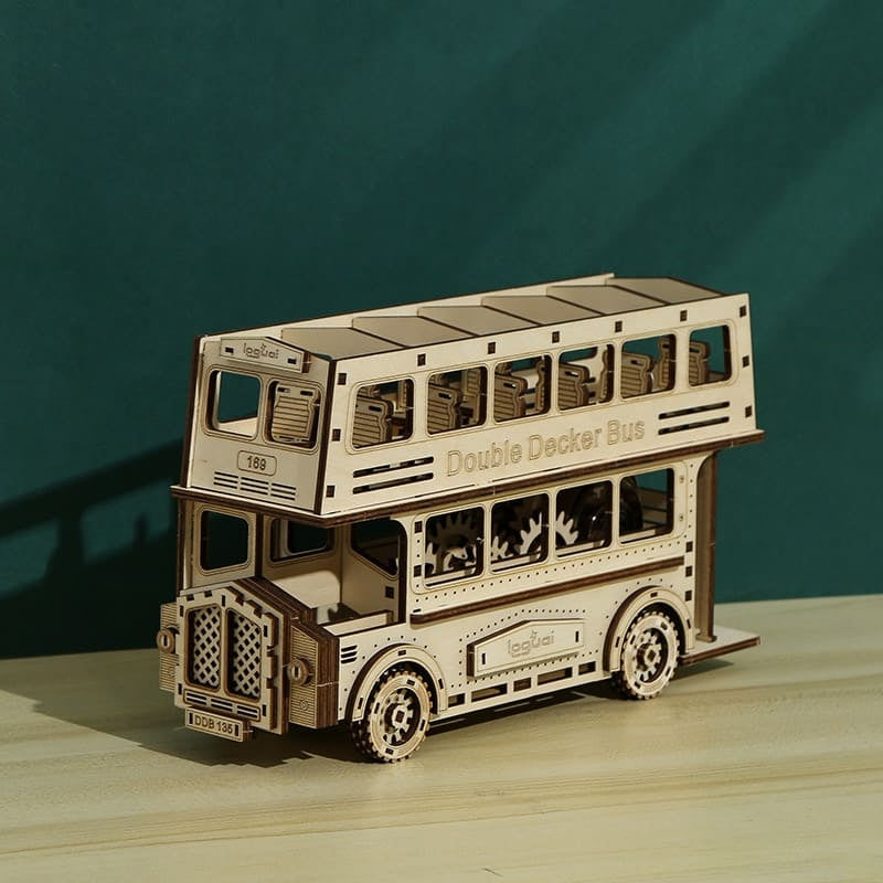 Puzzle Bus 3D en bois