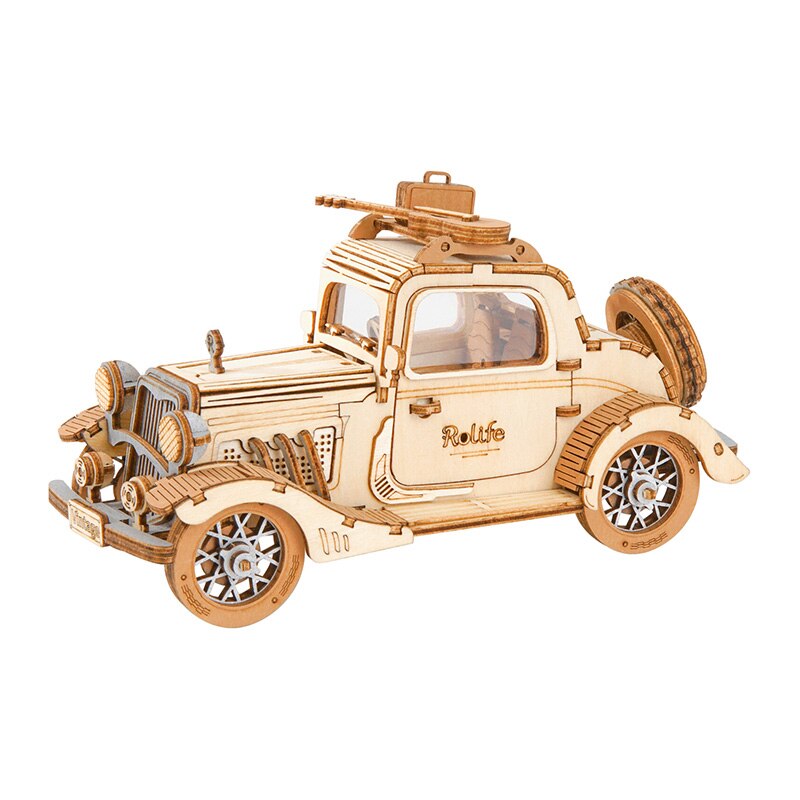 Puzzle mecanique 3d bois voiture