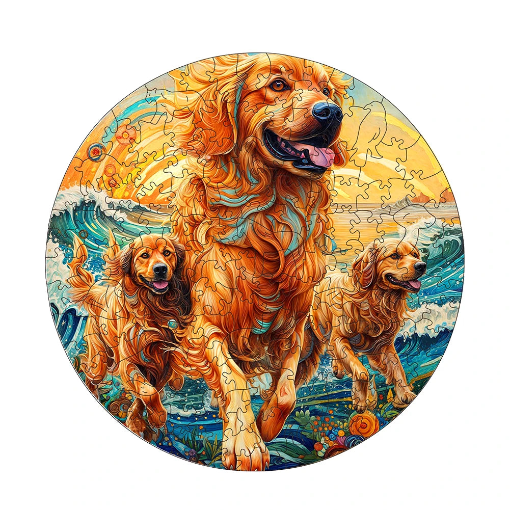 Puzzle golden retriever