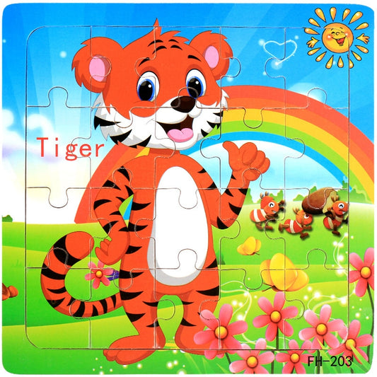 Puzzle enfant bois tigre