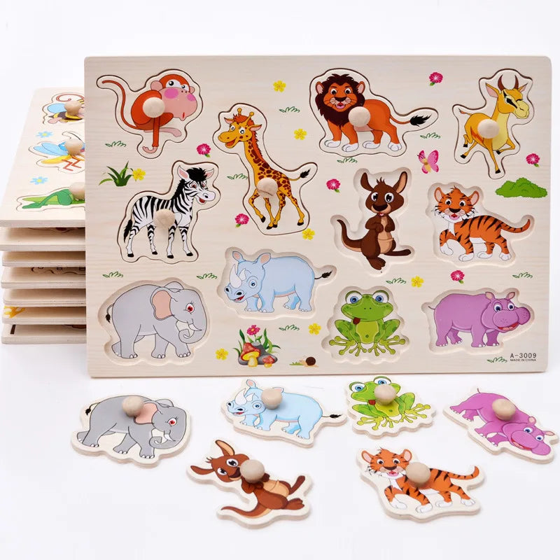 Puzzle en bois bébé animaux